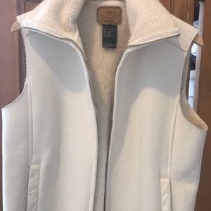 Ralph Lauren cream, faux shearling vest.